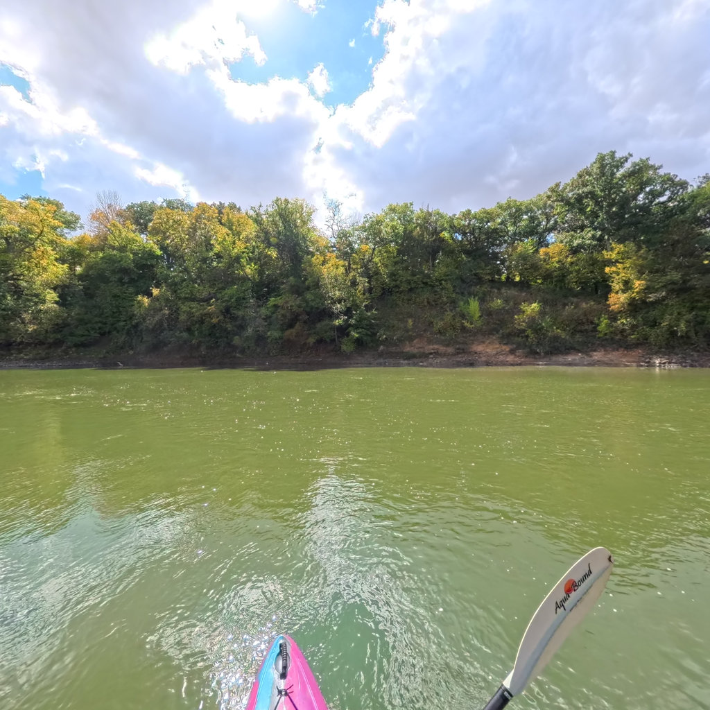 360° panoramic view of Des Moines River Dam to Becker Access