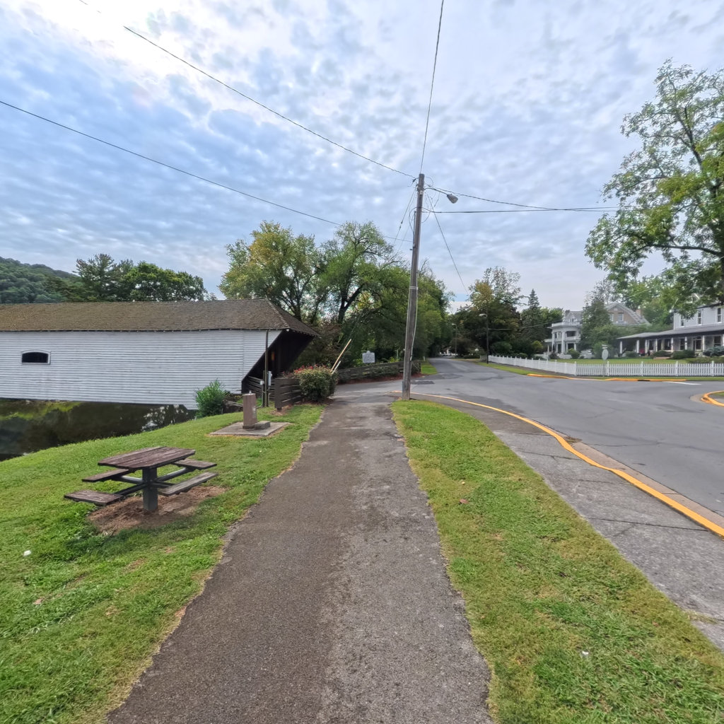 360° panoramic view of Elizabethton Covered Bridge Trail