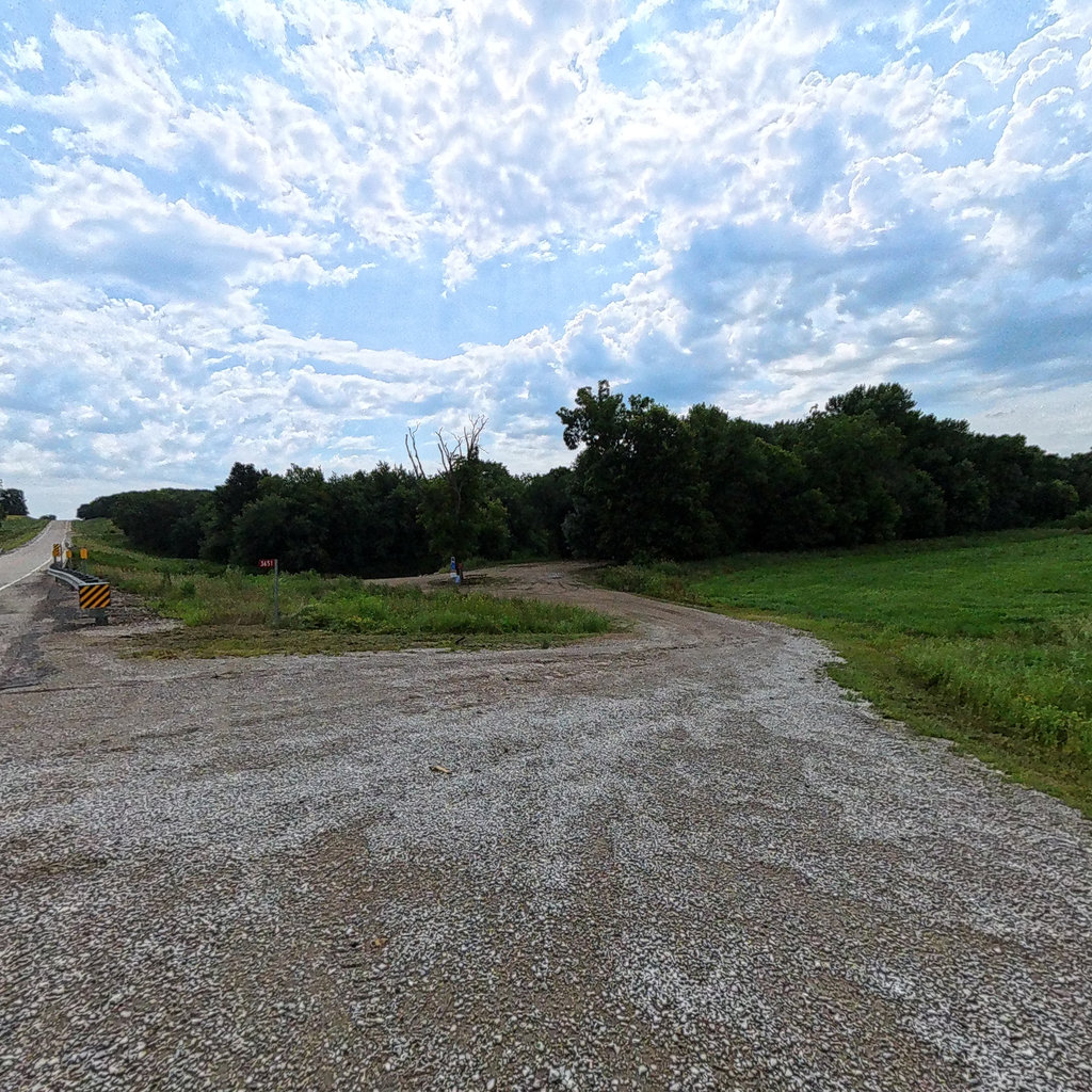 360° panoramic view of North Trailhead River Access (West Fork Des Moines River)