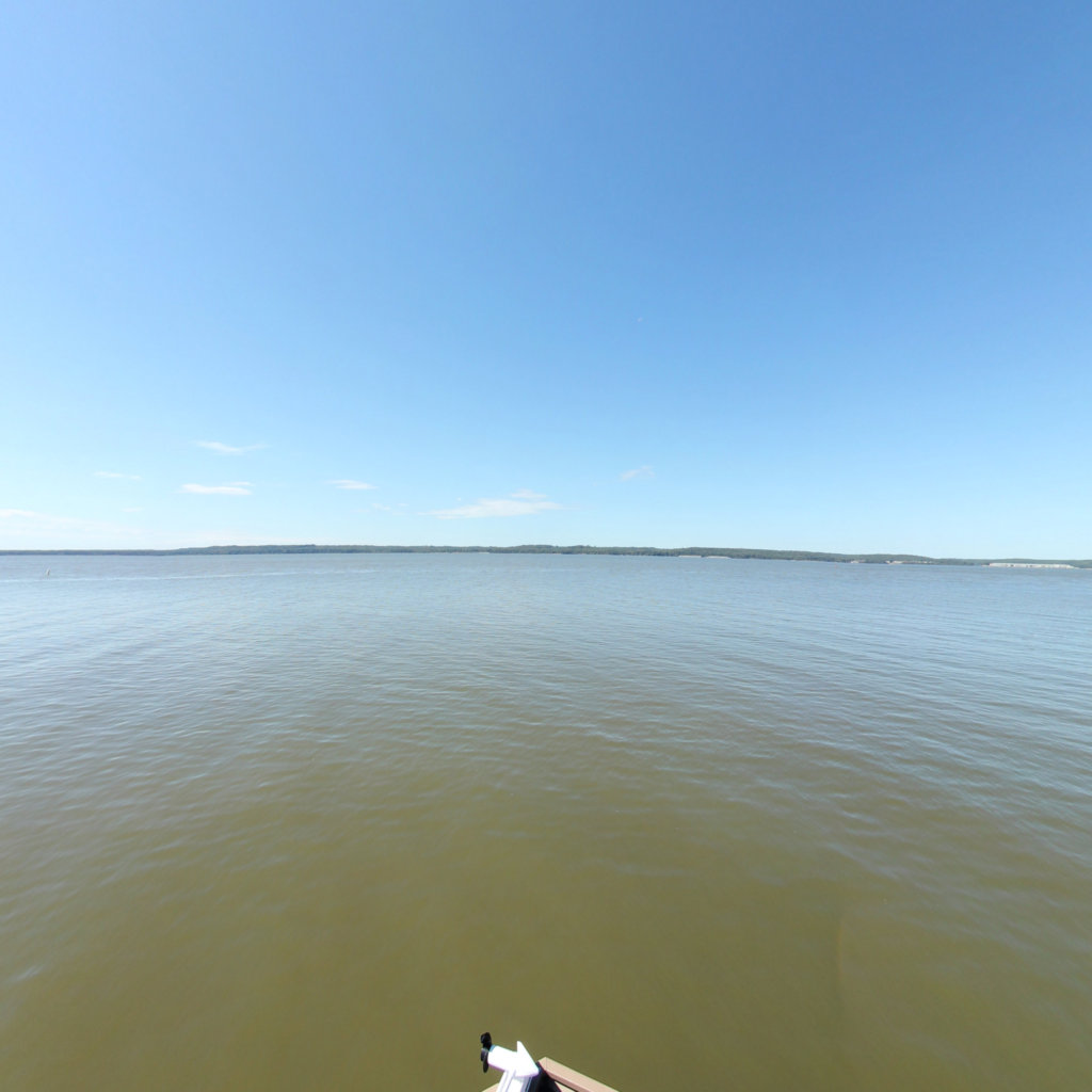 360° panoramic view of Accomac - High tide - High Tide