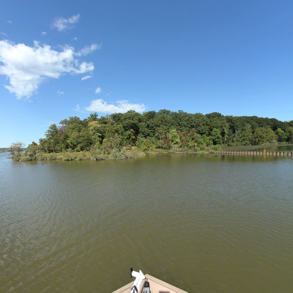 360° panoramic view of Mallows Bay - High Tide - High Tide
