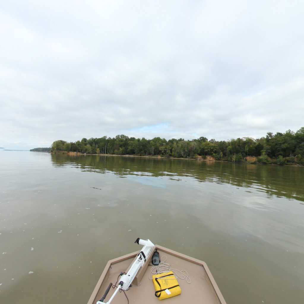 360° panoramic view of Smith Point to Nanjemoy Creek - Marine Sanctuary Shoreline