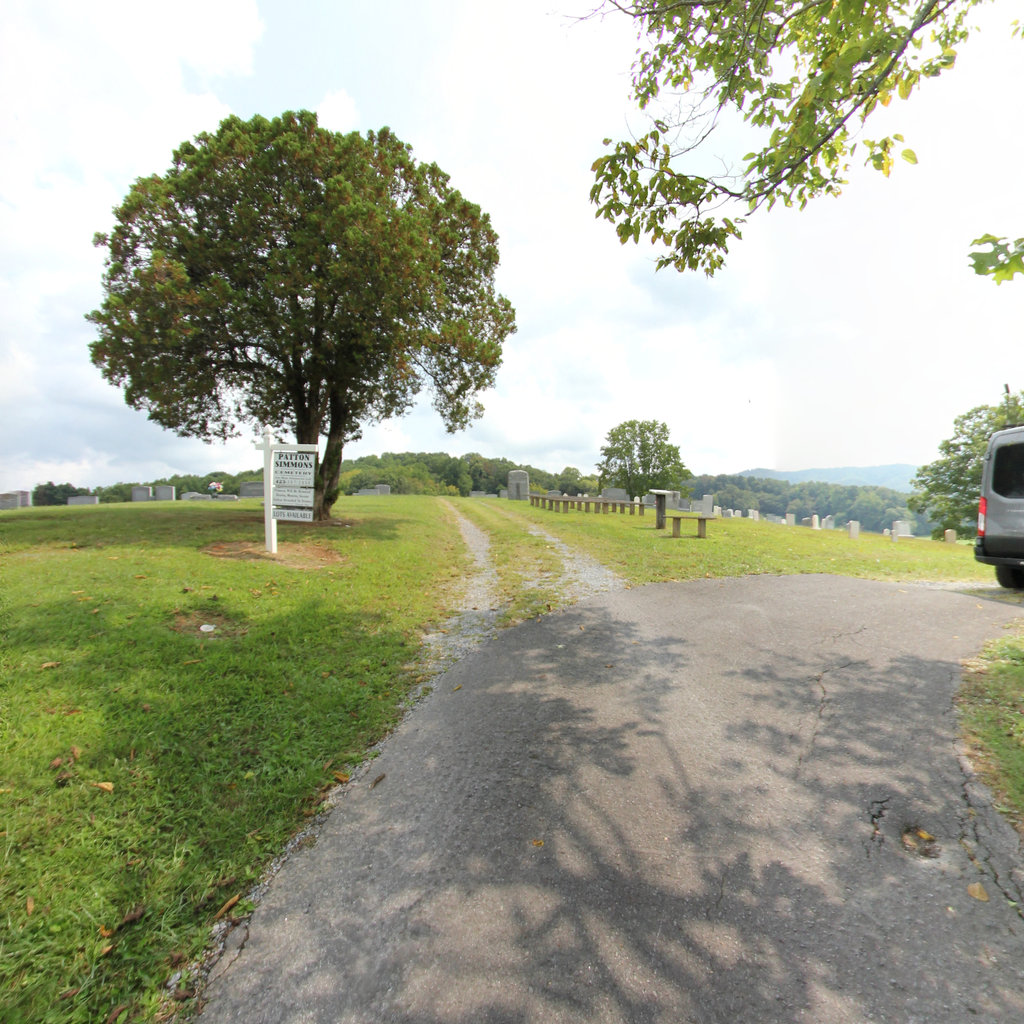 360° panoramic view of Patton-Simmons Cemetery