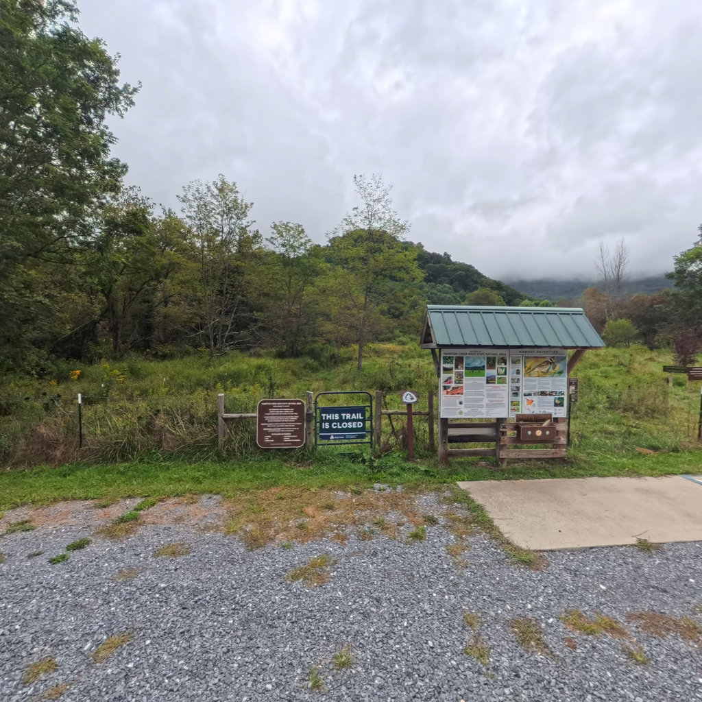 360° panoramic view of Elm Hollow Trail